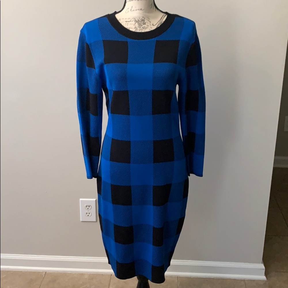 Blue & black dress